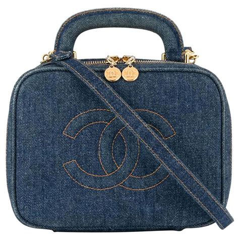 denim chanel vanity bag|Chanel denim bag for sale.